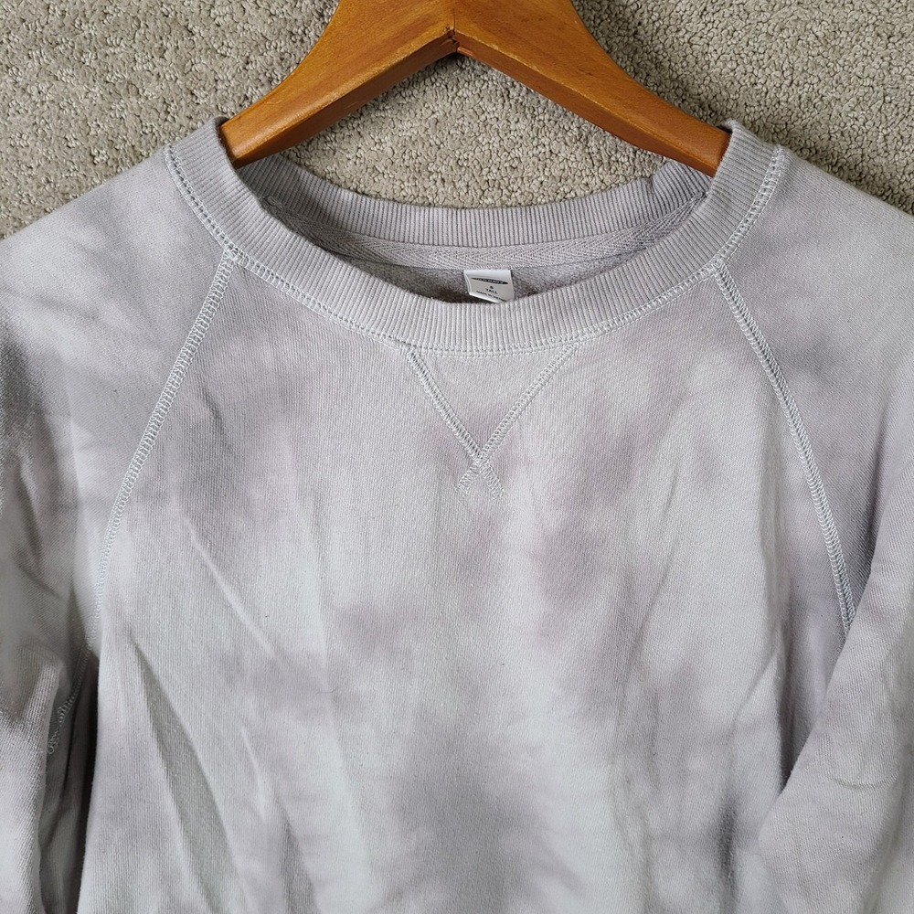 Old Navy Sweater Womens S‎ Tall Gray Tie Dye Sweatshirt Crew Neck Long Sleeve - Picture 2 of 8